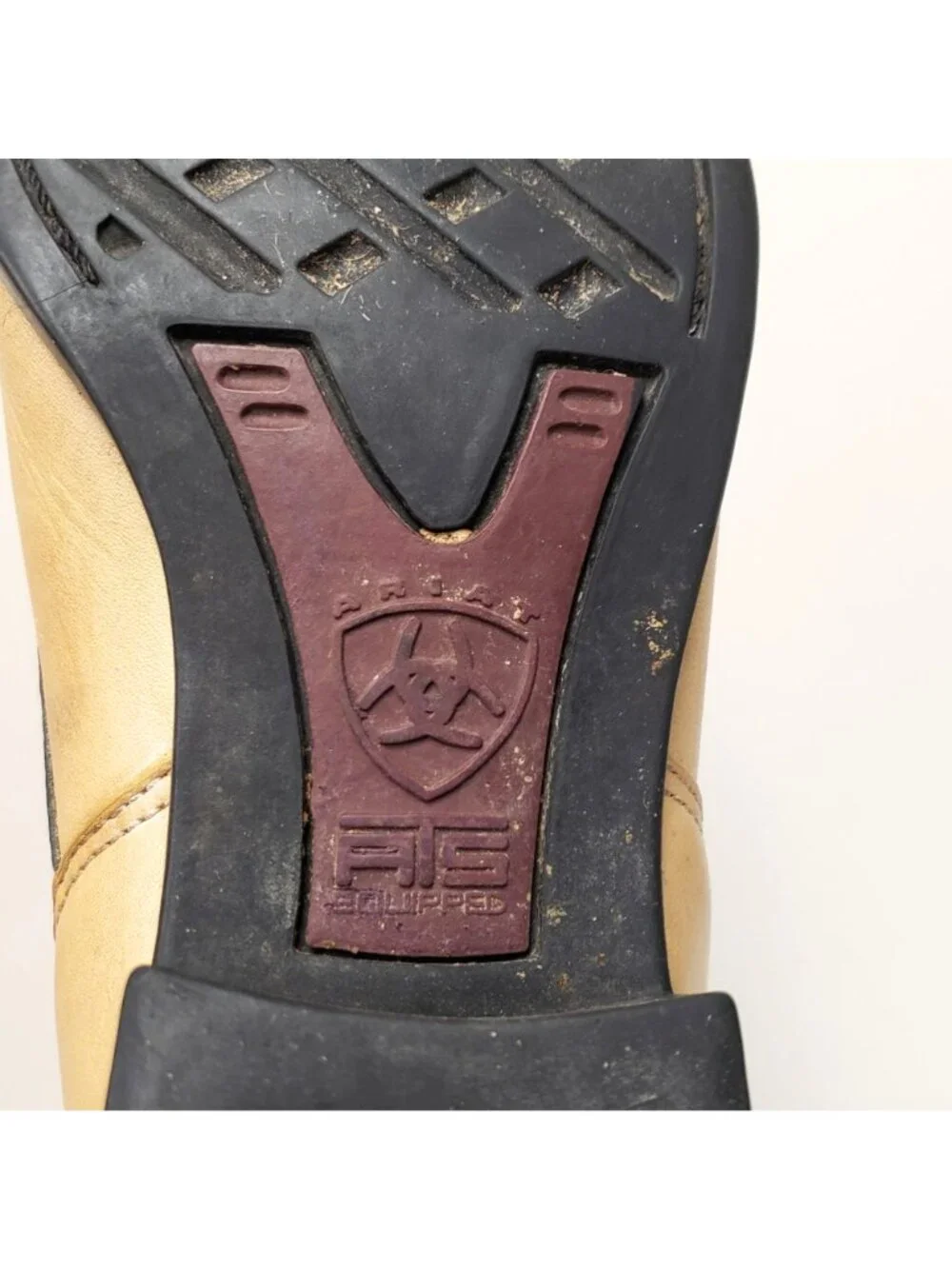 Ariat Two-Tone Leather Lace-Up Riding Boots Horse Hair Tassels Black Tan Size 7. - Picture 6 of 14